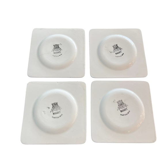 Gien France Dessert Plates Lily Of The Valley Set Of Four 5.5” X 5.5” - Picture 10 of 14